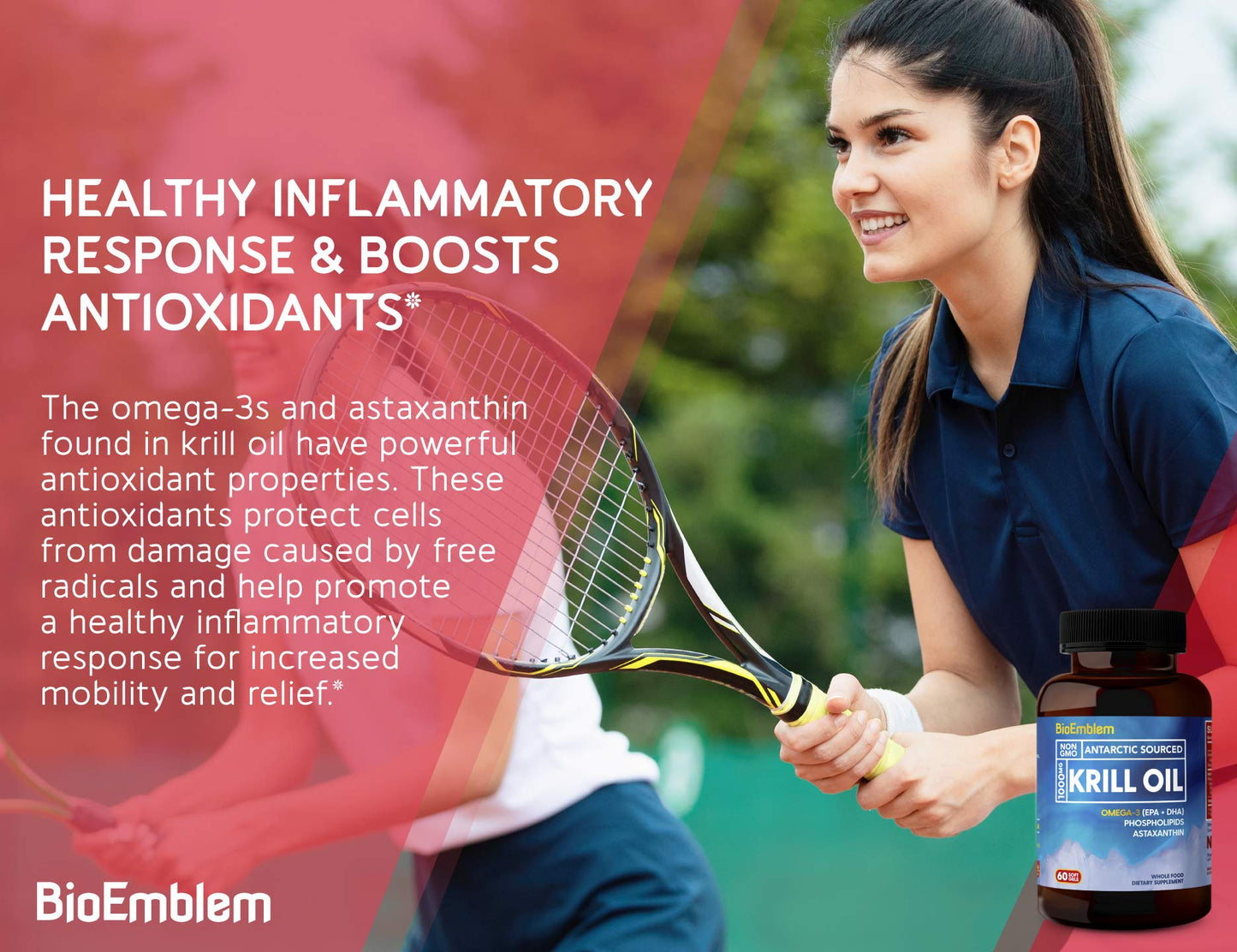 BioEmblem Turmeric Curcumin with Clinically Studied TurmiPure and BioEmblem Antarctic Krill Oil Supplement