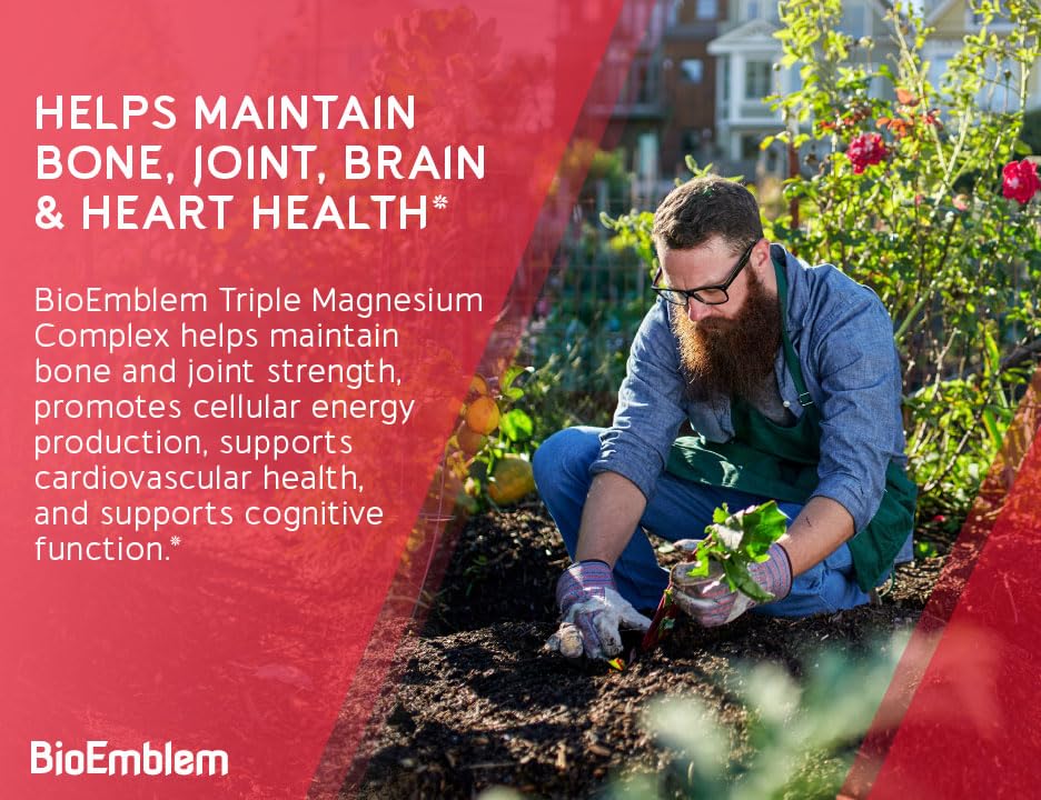 BioEmblem Triple Magnesium Complex and Vitamin D3 K2 and Vitamin B-Complex