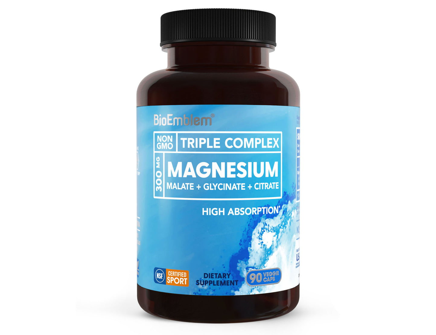 BioEmblem Triple Magnesium Complex and Turmeric Curcumin with Clinically Studied TurmiPure and CoQ10 with BioPerine