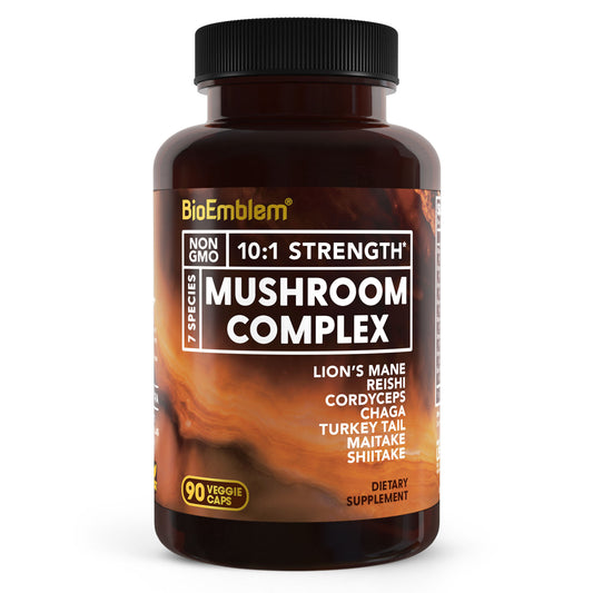 BioEmblem Mushroom Complex - 10:1 Strength and 7 Species 90ct