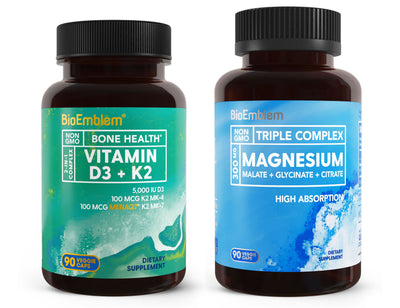 Vitamin D3 K2 + Magnesium  Pack