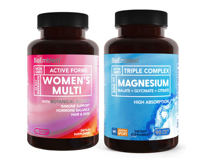 BioEmblem Triple Magnesium Complex and Women's Multivitamin