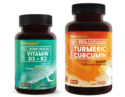 Vitamin D3 K2 + Turmeric Curcumin Pack